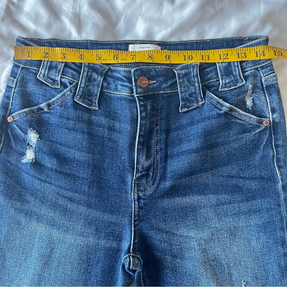 bohme Indigo Distressed High-Rise Stretch Skinny Jeans - Size 29 - EUC - Picture 8 of 11